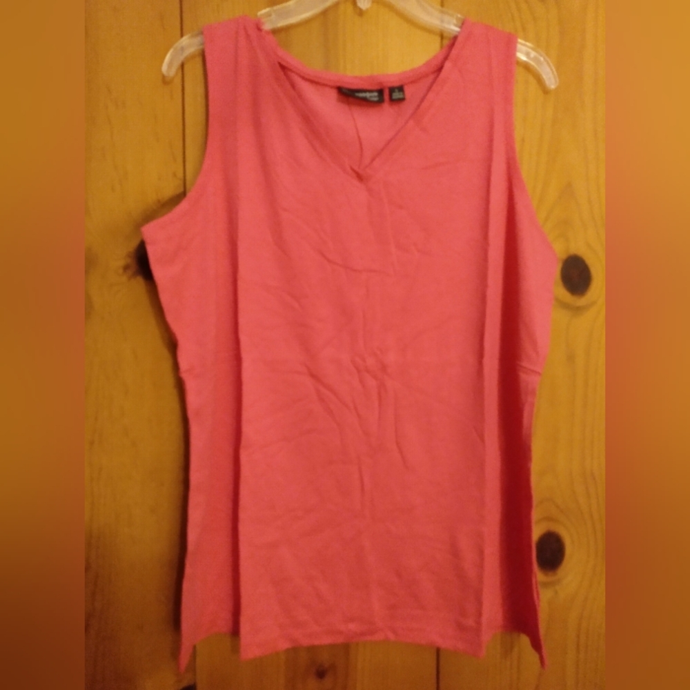 Susan Graver Cotton Modal V-Neck Tank Top NWOT